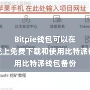 Bitpie钱包可以在安卓系统上免费下载和使用比特派钱包备份