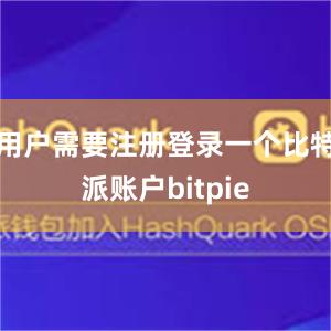 用户需要注册登录一个比特派账户bitpie